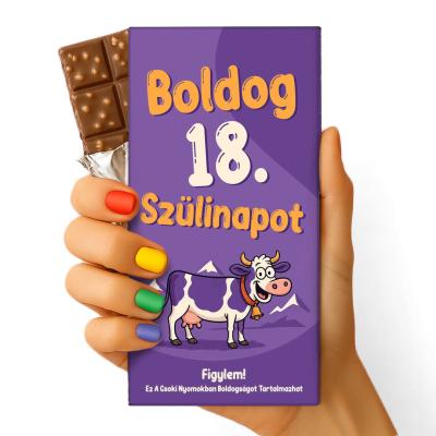 Feliratos Csokolade Vicces Egyedi Csokolade Csoki Csoda Szuletsenapi Csoki 007 Szuletesnapi Ajandek Boldog 18 Szulinapot Lila Tehenes Csoki