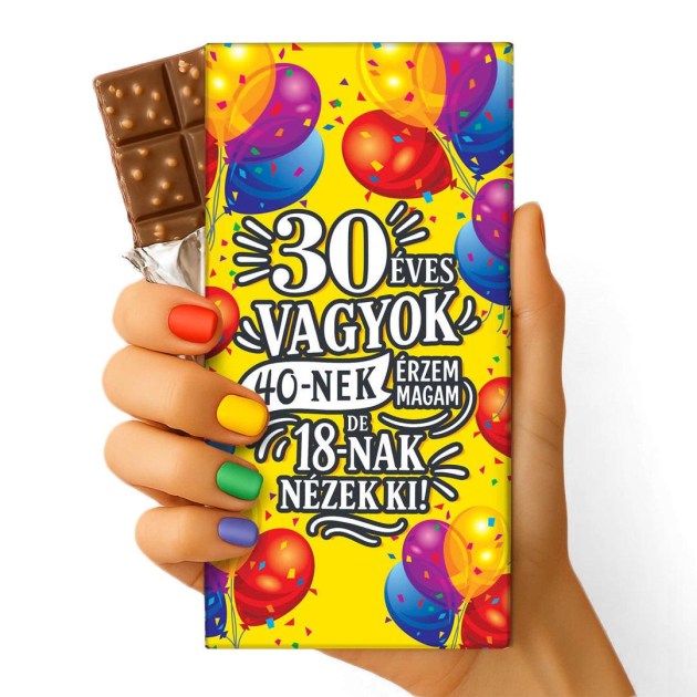 Feliratos Csokolade Vicces Szulinapi Ajandek Csokolade Csoki Csoda Szuletsenapi Csoki 046 Szuletesnapi Ajandek 30 Eves Vagyok