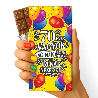 Feliratos Csokolade Vicces Szulinapi Ajandek Csokolade Csoki Csoda Szuletsenapi Csoki 050 Szuletesnapi Ajandek 70 Eves Vagyok