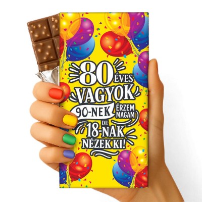 Feliratos Csokolade Vicces Szulinapi Ajandek Csokolade Csoki Csoda Szuletsenapi Csoki 051 Szuletesnapi Ajandek 80 Eves Vagyok