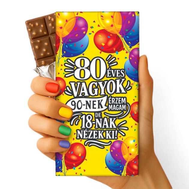Feliratos Csokolade Vicces Szulinapi Ajandek Csokolade Csoki Csoda Szuletsenapi Csoki 051 Szuletesnapi Ajandek 80 Eves Vagyok