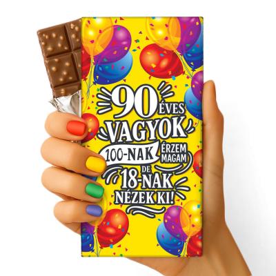 Feliratos Csokolade Vicces Szulinapi Ajandek Csokolade Csoki Csoda Szuletsenapi Csoki 052 Szuletesnapi Ajandek 90 Eves Vagyok
