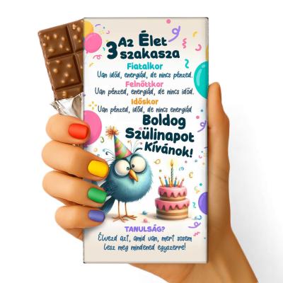 Feliratos Csokolade Vicces Szulinapi Ajandek Szuletsenapi Csoki 053 Az Elet 3 Szakasza