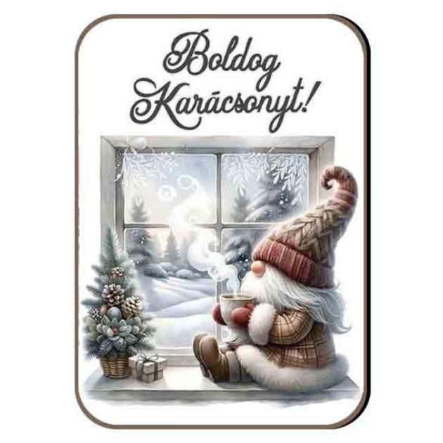 Fh137 Vicces Fa Hutomagnes Karacsonyi Gnome Ablakban Karacsonyi Hutomagnes Karacsonyi Ajandek