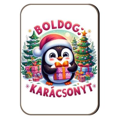 Fh138 Vicces Fa Hutomagnes Boldog Karacsonyt Pingvines Karacsonyi Hutomagnes Karacsonyi Ajandek