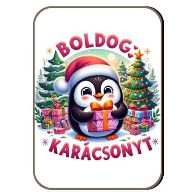 Fh138 Vicces Fa Hutomagnes Boldog Karacsonyt Pingvines Karacsonyi Hutomagnes Karacsonyi Ajandek