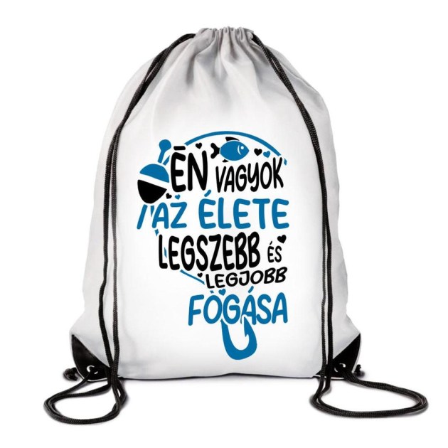 Hatizsak Tornazsak En Vagyok Elete Legjobb Fogasa Tzx089 Vicces Ajandek Horgasz Ajandek Noknek