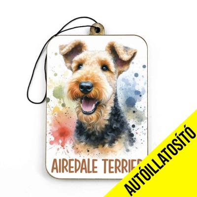 Ill002 Airedale Terrier Autos Kiegeszito Kutyas Autoillatosito