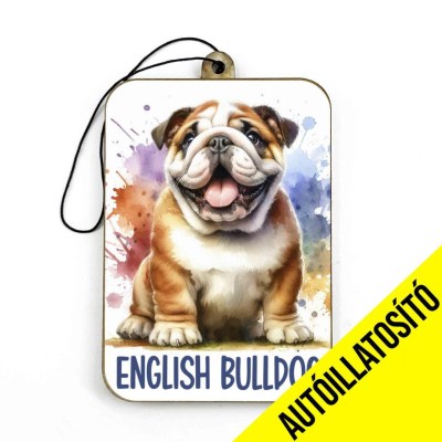 Ill004 Angol Bulldog Autos Kiegeszito Kutyas Autoillatosito