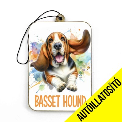 Ill007 Basset Hond Autos Kiegeszito Kutyas Autoillatosito