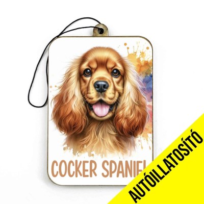 Ill022 Barna Cocker Spaniel Autos Kiegeszito Kutyas Autoillatosito