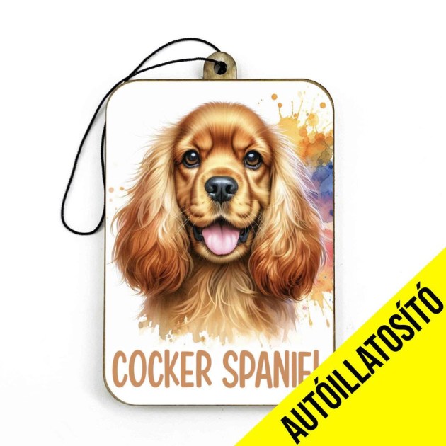 Ill022 Barna Cocker Spaniel Autos Kiegeszito Kutyas Autoillatosito