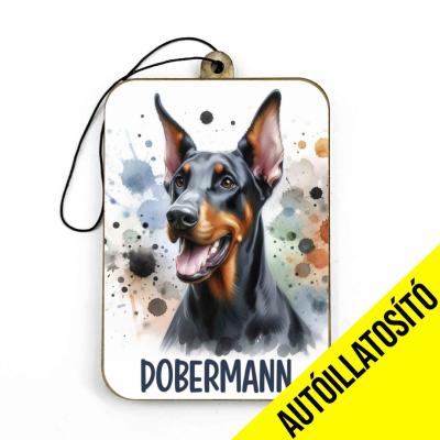 Ill027 Dobermann Autos Kiegeszito Kutyas Autoillatosito