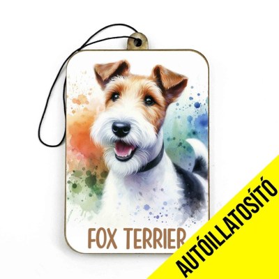 Ill028 Fox Terrier  Autos Kiegeszito Kutyas Autoillatosito