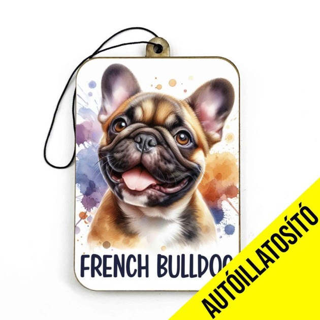 Ill029 Barna French Bulldog Autos Kiegeszito Kutyas Autoillatosito