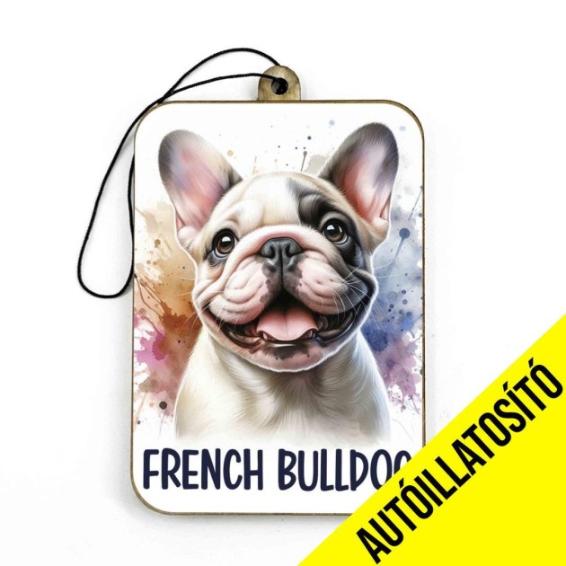 Ill031 Vilagos French Bulldog Autos Kiegeszito Kutyas Autoillatosito
