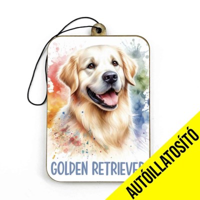 Ill032 Golden Retriever Autos Kiegeszito Kutyas Autoillatosito