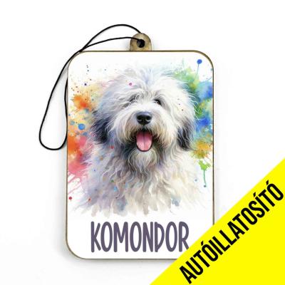 Ill036 Komondor Autos Kiegeszito Kutyas Autoillatosito