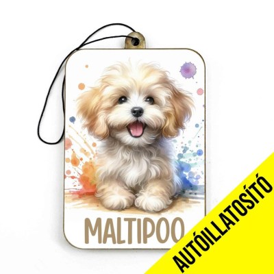 Ill040 Vilagos Maltipoo Autos Kiegeszito Kutyas Autoillatosito
