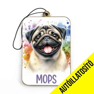 Ill041 Mopsz Autos Kiegeszito Kutyas Autoillatosito