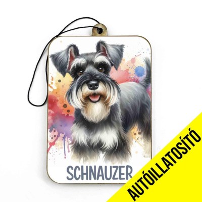Ill072 Schnauzer Autos Kiegeszito Kutyas Autoillatosito