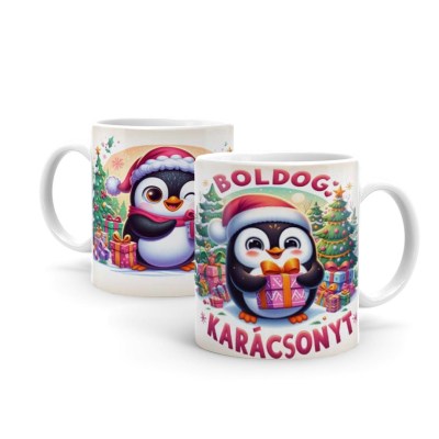 Karacsonyi Ajandek Bogre Karacsonyra B1273 Karacsonyi Pingvin Boldog Karacsonyt