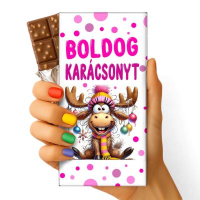 Karacsonyi Ajandek Karacsonyi Csoki Boldog Karancsonyt Renszarvasos Lany Cc164