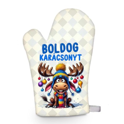 Karacsonyi Fozokesztyu Karacsonyi Ajandek Otlet Fk066 Boldog Karacsonyt Feliratu Fiu Renszarvasos Fozokesztyu