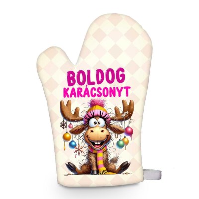 Karacsonyi Fozokesztyu Karacsonyi Ajandek Otlet Fk067 Boldog Karacsonyt Feliratu Lany Renszarvasos Fozokesztyu