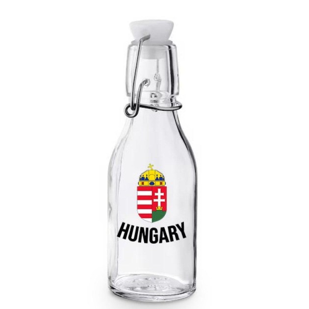 Kcs154 Korken Palack Tetovel Atlatszo Uveg Cimer Hungary Magyar Souvenir