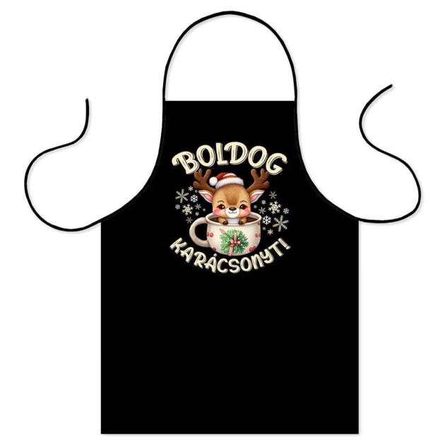 Kf240 Fekete Koteny Boldog Karacsonyt Szarvas Bogreben