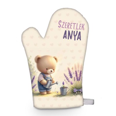 Konyhai Fozokesztyu Anyak Napi Ajandek Anyaknak Fk044 Szeretlek Anya Maci Lavendulas Edenyfogo
