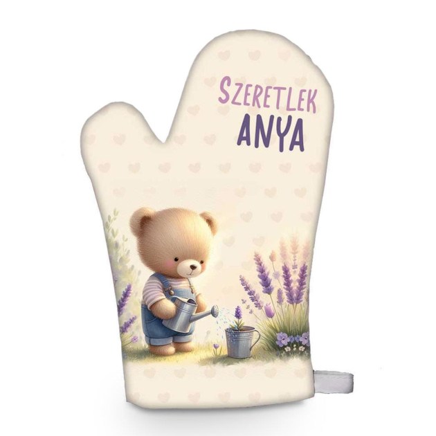 Konyhai Fozokesztyu Anyak Napi Ajandek Anyaknak Fk044 Szeretlek Anya Maci Lavendulas Edenyfogo