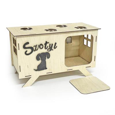 Kutyahaz Egyedi Felirattal Natur Fekete Felirat 6