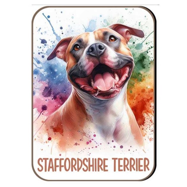 Kutyas Hutomagens 058 Staffordshire Terrier Barna Feher