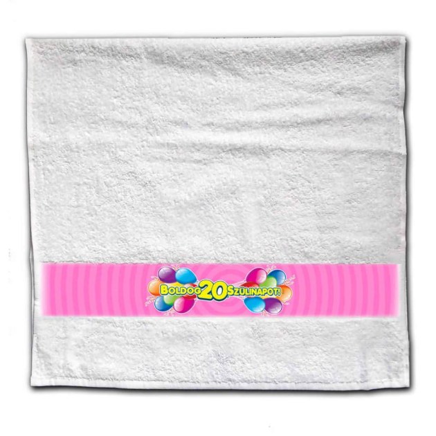 Nagy Torolkozo 20 Szulinapi Ajandek Ntcs016 Boldog 20 Szulinapot Pink