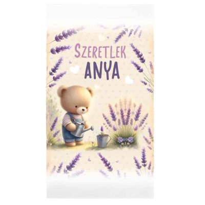 Nagy Torolkozo Anyak Napi Ajandek Torolkozo 100x50 Mt024 Szeretlek Anya Macis Levendulas
