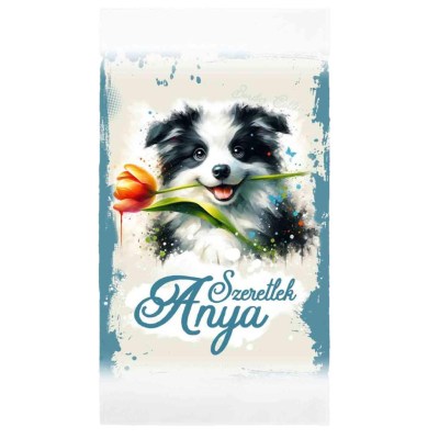 Nagy Torolkozo Anyak Napi Ajandek Torolkozo 100x50 Mt025 Szeretlek Anya Border Collie
