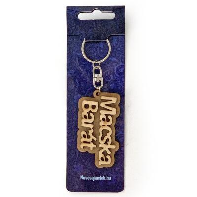 Neves Kulcstarto Fa Kr077 Macska Barat Cicas Ajandek