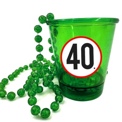 Nyp047 Nyakba Akaszthato Zold Ledes Pohar 40 Karikas Ajandek 40. Szulinapra Party Kellek