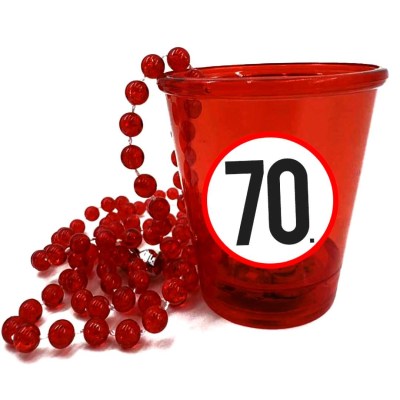 Nyp050 Nyakba Akaszthato Piros Ledes Pohar 70 Karikas Ajandek 70. Szulinapra Party Kellek