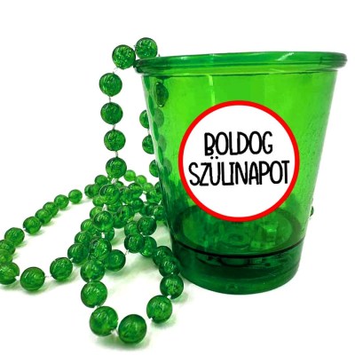 Nyp052 Nyakba Akaszthato Zold Ledes Pohar Boldog Szulinapot Karikas Ajandek Szulinapra Party Kellek