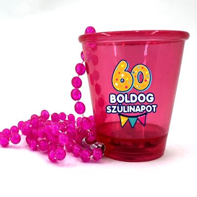 Nyp172 Nyakba Akaszthato Pink Ledes Pohar 60 Boldog Szulinapot Szulinapri Party Kellek
