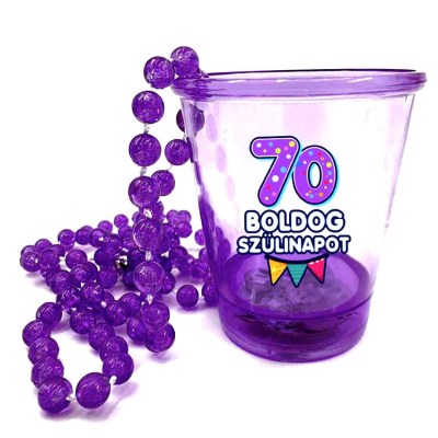 Nyp173 Nyakba Akaszthato Lila Ledes Pohar 70 Boldog Szulinapot Szulinapri Party Kellek
