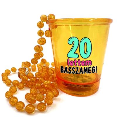 Nyp179 Nyakba Akaszthato Sarga Ledes Pohar 20 Lettem 20 Szulinapra Party Kellek