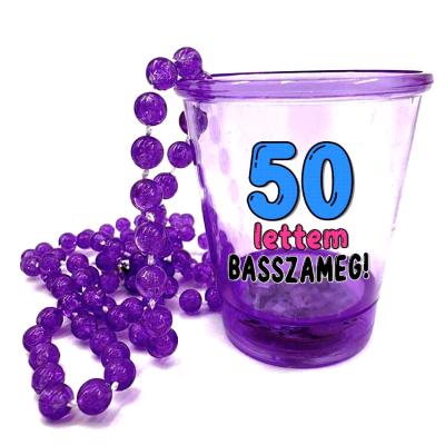 Nyp182 Nyakba Akaszthato Lila Ledes Pohar 50 Lettem 50 Szulinapra Party Kellek
