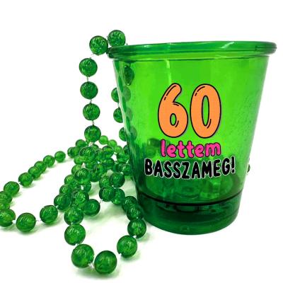 Nyp183 Nyakba Akaszthato Zold Ledes Pohar 60 Lettem 60 Szulinapra Party Kellek