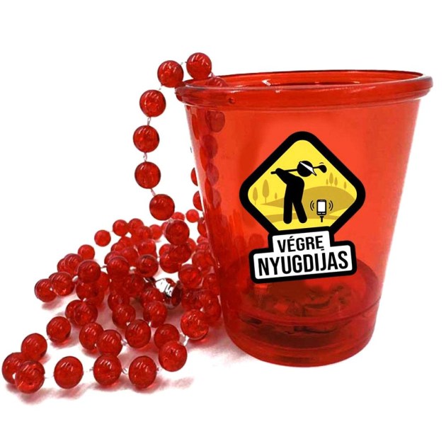 Nyp313 Nyakba Akaszthato Piros Ledes Pohar Vegre Nyugdijas Party Kellek