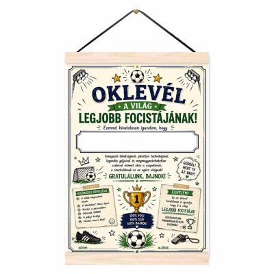 Oklevel A Vilag Legjobb Focistajanak Focis Ajandek 75