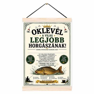 Oklevel A Vilag Legjobb Horgasznak Horgasz Ajandek 077